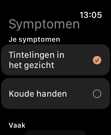 Apple Watch: symptomen na de aanval aantikken, eigen symptomen bovenaan